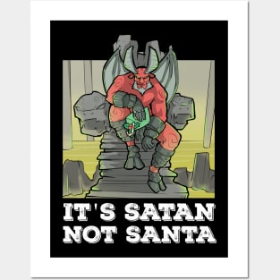 Satan Satanic Santa Claus Christmas Devil Gothic Occult Goth Posters and Art